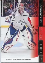 2020-21 Upper Deck Debut Dates #DD-16 Ilya Samsonov.webp