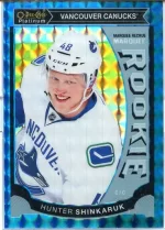 2015-16 OPC Platinum Marquee Rookie Blue Cubes #M21 Hunter Shinkaruk.webp