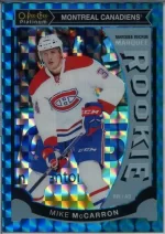 2015-16 OPC Platinum Marquee Rookie Blue Cubes #M39 Mike McCarron.webp