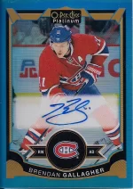 2015-16 OPC Platinum Blue Rainbow Autograph #GA Brendan Gallagher.webp