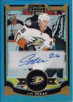 2015-16 OPC Platinum Blue Rainbow Autograph #JS Jiri Sekac.webp