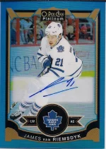 2015-16 OPC Platinum Blue Rainbow Autograph #JV James Van Riemsdyk.webp