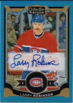 2015-16 OPC Platinum Blue Rainbow Autograph #LR Larry Robinson.webp