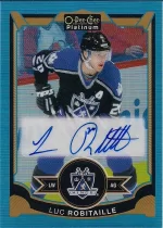 2015-16 OPC Platinum Blue Rainbow Autograph #LU Luc Robitaille.webp
