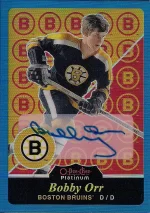 2015-16 OPC Platinum Retro Blue Rainbow Autograph #R4 Bobby Orr.webp