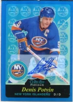 2015-16 OPC Platinum Retro Blue Rainbow Autograph #R18 Denis Potvin.webp