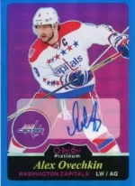 2015-16 OPC Platinum Retro Blue Rainbow Autograph #R23 Alex Ovechkin.webp