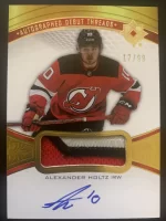 2021-22 Ultimate Collection Debut Threads Patch Autographed Alexander Holtz #17 of 99.webp