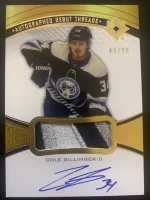 2021-22 Ultimate Collection Debut Threads Patch Autographed Cole Sillinger #49 of 99.webp