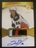 2021-22 Ultimate Collection Debut Threads Patch Autographed Simon Benoit #30 of 99.webp