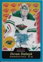 2015-16 OPC Platinum Retro Blue Rainbow Autograph #R52 Devan Dubnyk.webp