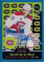 2015-16 OPC Platinum Retro Blue Rainbow Autograph #R74 Jacob de la Rose.webp