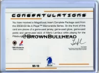 2002-03 BAP Memorabilia Magnificent Inserts MI-10 Complete Package ~10 Copy 1B.webp
