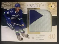 2009-10 Ultimate Collection Debut Threads Patch Michael Grabner #21 of 35.webp