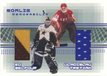 2000-01 Be A Player Memorabilia Goalie Memorabilia Ed Belfour Vladislav Tretiak.webp
