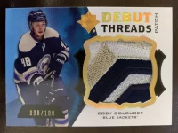2012-13 Ultimate Collection Debut Threads Patch Cody Goloubef #98 of 100.webp