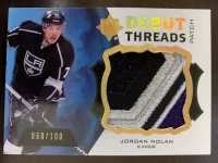 2012-13 Ultimate Collection Debut Threads Patch Jordan Nolan #60 of 100.webp