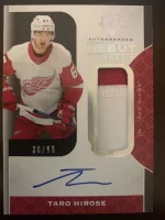 2019-20 Ultimate Collection Debut Threads Patch Autographed Taro Hirose #30 of 99.webp