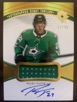 2021-22 Ultimate Collection Debut Threads Patch Autographed Riley Tufte #42 of 99.webp