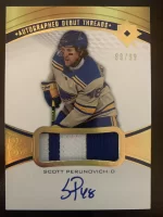 2021-22 Ultimate Collection Debut Threads Patch Autographed Scott Perunovich #88 of 99.webp