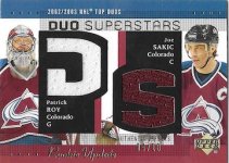 02:03 UD Rookie Update Jerseys Dual Gold - Roy:Sakic.jpg